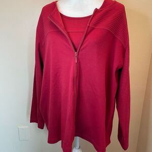 Denim and Company| 2 piece set| Large| top| Jacket| QVC